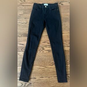 FRAME Le High Skinny Jeans Black Wash Women's Size 24